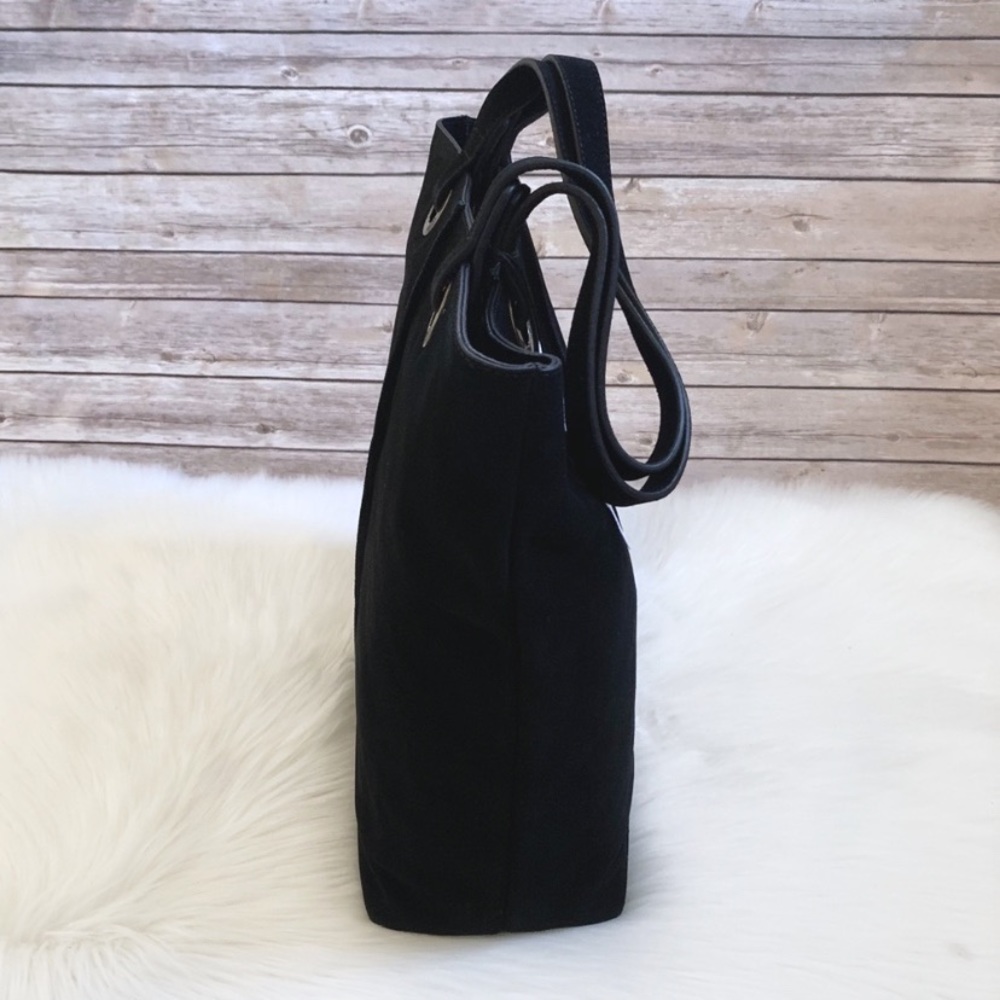 UGG Black Heritage Suede North South Tote - Picture 5 of 8